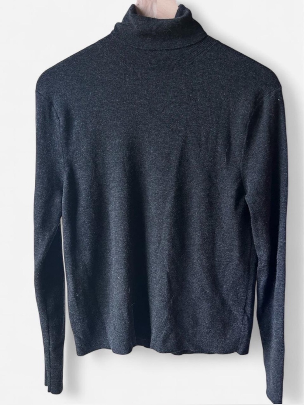 Wool Ralph Lauren Dark grey turtleneck sweater M